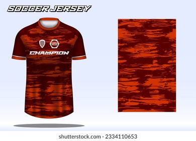 Soccer jersey sport t-shirt design mockup for football club