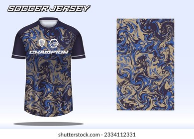 Soccer jersey sport t-shirt design mockup for football club