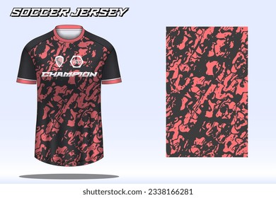 Soccer jersey sport t-shirt design mockup for football club
