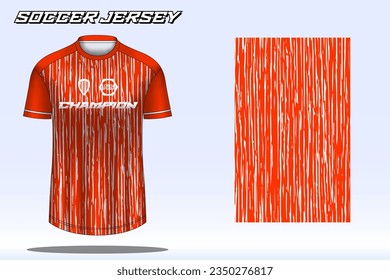 Soccer jersey sport t-shirt design mockup for football club