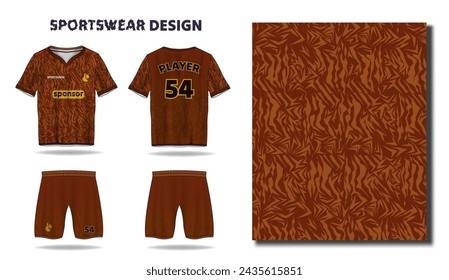 Soccer jersey sport t-shirt design, sportswear design, unveiling cutting edge designs for sports jerseys and sportswear, brown clothing t shirt design editable template collection
