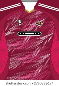 Soccer Jersey Template with Abstract Pattern and Badges