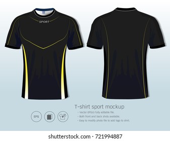 Soccer jersey template for football club or sportswear uniforms, Front and back shots available, Ready for customization logo and name, Easily to change colors and lettering styles in your team.