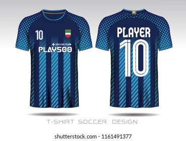 Soccer jersey template. Mock up Football uniform for football club. Team apparel. Vector Illustration design