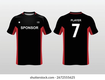 Soccer Jersey Template with Player Number
