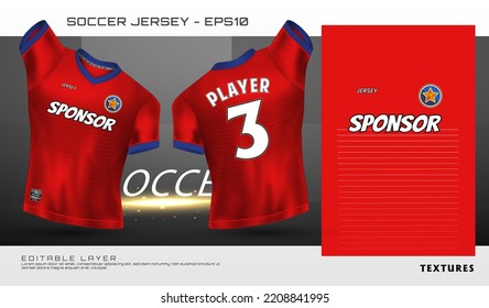Plantilla de la camiseta de fútbol. diseños de impresión jersey y sublimación para equipos de fútbol