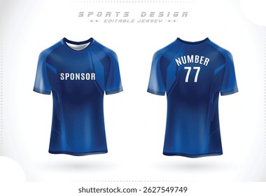 Soccer jersey Template. Sport t-shirt Design front and back view