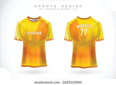 Soccer jersey Template. Sport t-shirt Design front and back view
