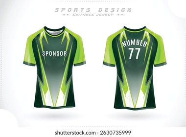 Soccer jersey Template. Sport t-shirt Design front and back view