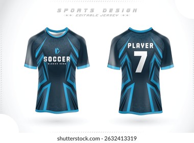 Soccer jersey Template. Sport t-shirt Design front and back view