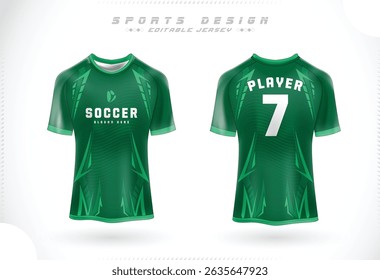 Soccer jersey Template. Sport t-shirt Design front and back view