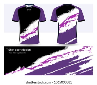 Soccer jersey and t-shirt sport mockup template, Graphic design for football club or activewear uniforms, Ready for customize logo and name, Easily to change colors and lettering styles in your team.