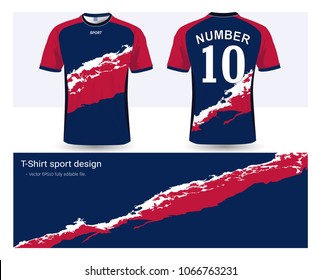 Soccer jersey and t-shirt sport mockup template, Graphic design for football club or activewear uniforms, Ready for customize logo and name, Easily to change colors and lettering styles in your team.