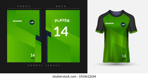 Soccer jersey and t-shirt sport mockup template, Graphic design for football kit or activewear uniforms, customize logo and name, Easily to change colors and lettering styles in your team.