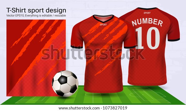 Download Soccer Jersey Tshirt Sport Mockup Template Stock Vector ...