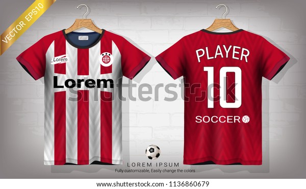 Download Soccer Jersey Tshirt Sport Mockup Template Stock Vector ...