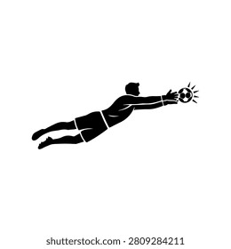 Soccer Keeper Palm Save Silhouette Vector