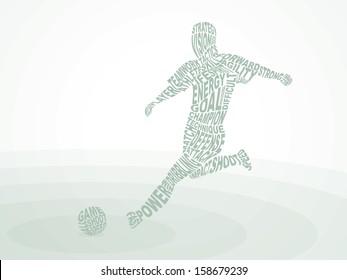 Soccer. Kicks the Ball. Vector Illustration.