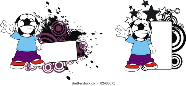 soccer kid cartoon copyspace