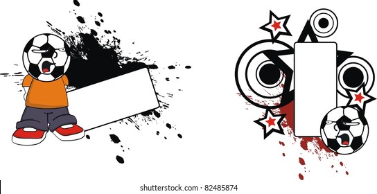 soccer kid cartoon copyspace