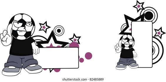 soccer kid cartoon copyspace