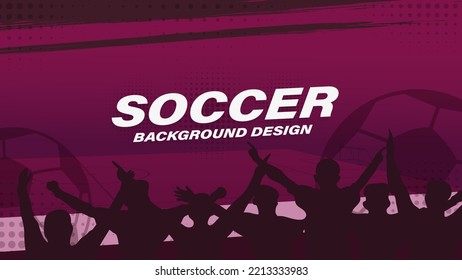 Fußball-Layout-Hintergrunddesign mit Silhouettenkonzept