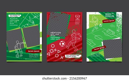 Diseño de diseño de fútbol, Banner de fútbol, Deportes, ilustración vectorial