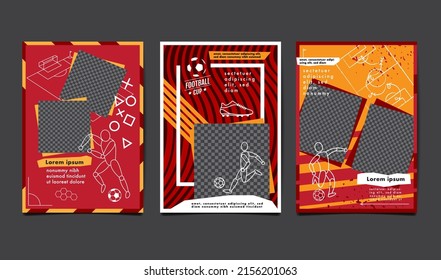 Soccer layout design, Football banner, Sport , vector illustration