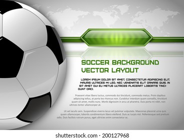 Soccer layout. Vector elements for football design.