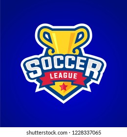 Soccer league badge graphic logo emblem vector