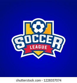 Soccer league badge graphic logo emblem vector