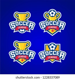 Soccer league badge graphic logo emblem vector