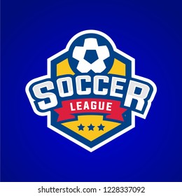 Soccer league badge graphic logo emblem vector