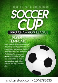 Soccer league flyer design sports invitation