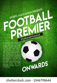 Soccer league flyer design sports invitation