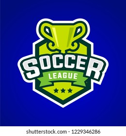 Soccer league sport logo emblem graphic vector