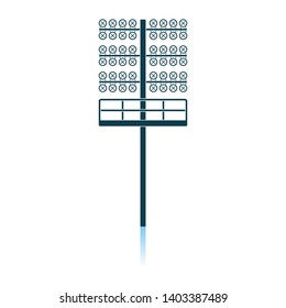 Soccer Light Mast Icon. Shadow Reflection Design. Vector Illustration.
