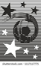 soccer line graphic design vector art