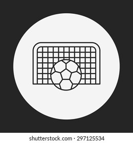 soccer line icon