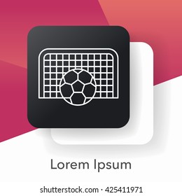 soccer line icon