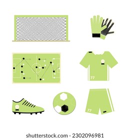 Soccer line icon set. Football symbols collection, logo illustrations, vector sketches sport game signs, football championship.