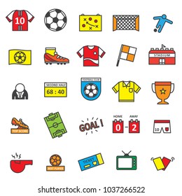 soccer line icon with simple concept