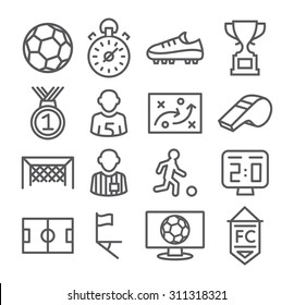 Soccer Line Icons