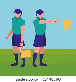 Soccer line referee design