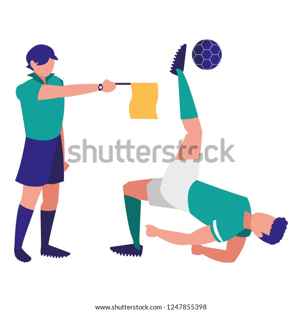 Soccer Line Referee Design Stock Vector (Royalty Free) 1247855398 ...