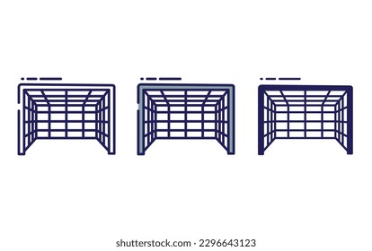 Soccer line and solid illustration icon