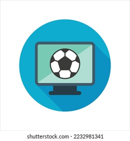 Ilustración gráfica del icono de la partida en vivo del fútbol