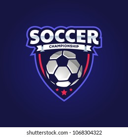 Soccer Football Badge Logo Design Templates Stock Vector (Royalty Free ...