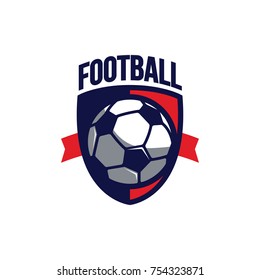 Soccer Football Badge Banner Ribbonvector Illustration Stock Vector ...