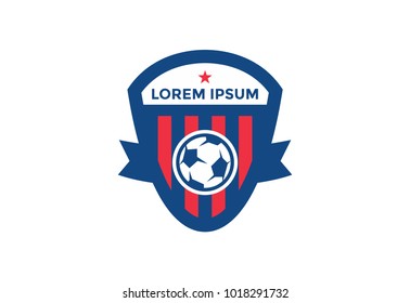 soccer logo badge. football. icon. vector illustration. editable